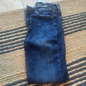 Women's Skinny Jeans - Dark Blue Stretch Denim